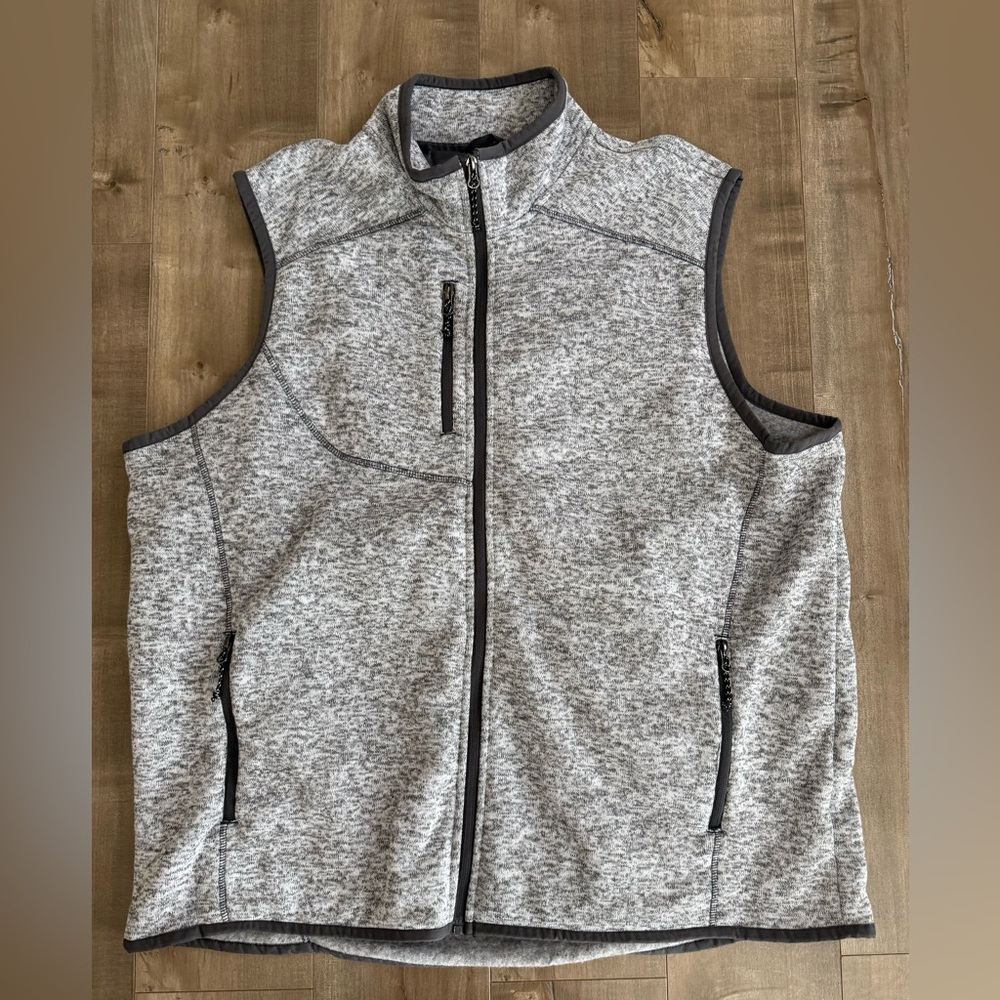 Elevate Winter Vest Men's 3XL Sleeveless Heathered Gray Full Zip JB Hunt Logo‎